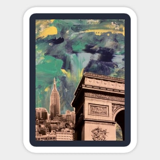 New York City Skyline Art Sticker